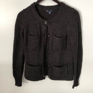 Charcoal Grey Gap Wool Sweater with Pockets